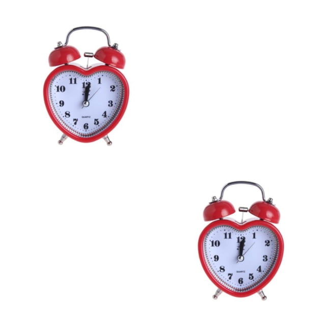Reloj Despertador Inteprter con Campana en Forma de Corazón 3 Pulgadas