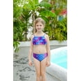 thumbnail image 3 of Hejin Mermaid Tail for Girls 3Pcs Kids Mermaid Swimwear Costume Bathing Suit Cute Ruffle Tankini 3-13T, 3 of 7