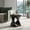 Black, variant on Twisted Spiral Side Table with Wood-Like Texture - Black Magnesium Oxide