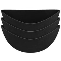 3 Pcs 16x7.9 in Half Round Felt Plant Liners, Reusable Garden Basket Liners for Planters, Waterproof and Breathable Hanging Flower Baskets Liners
