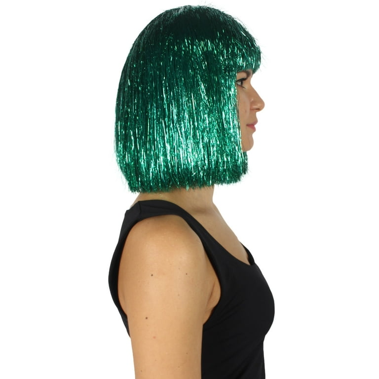 Green glitter wig 2025