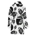 thumbnail image 2 of American Football Black White Bathrobe Women, 2 of 3