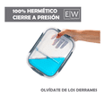 thumbnail image 2 of Juego 6 Contenedores Vidrio Hermético Alimento Xtellar Color Gris, 2 of 3