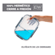 thumbnail image 2 of Blue Juego 6 Contenedores Vidrio Hermético Alimento Xtellar Color Gris, 2 of 3
