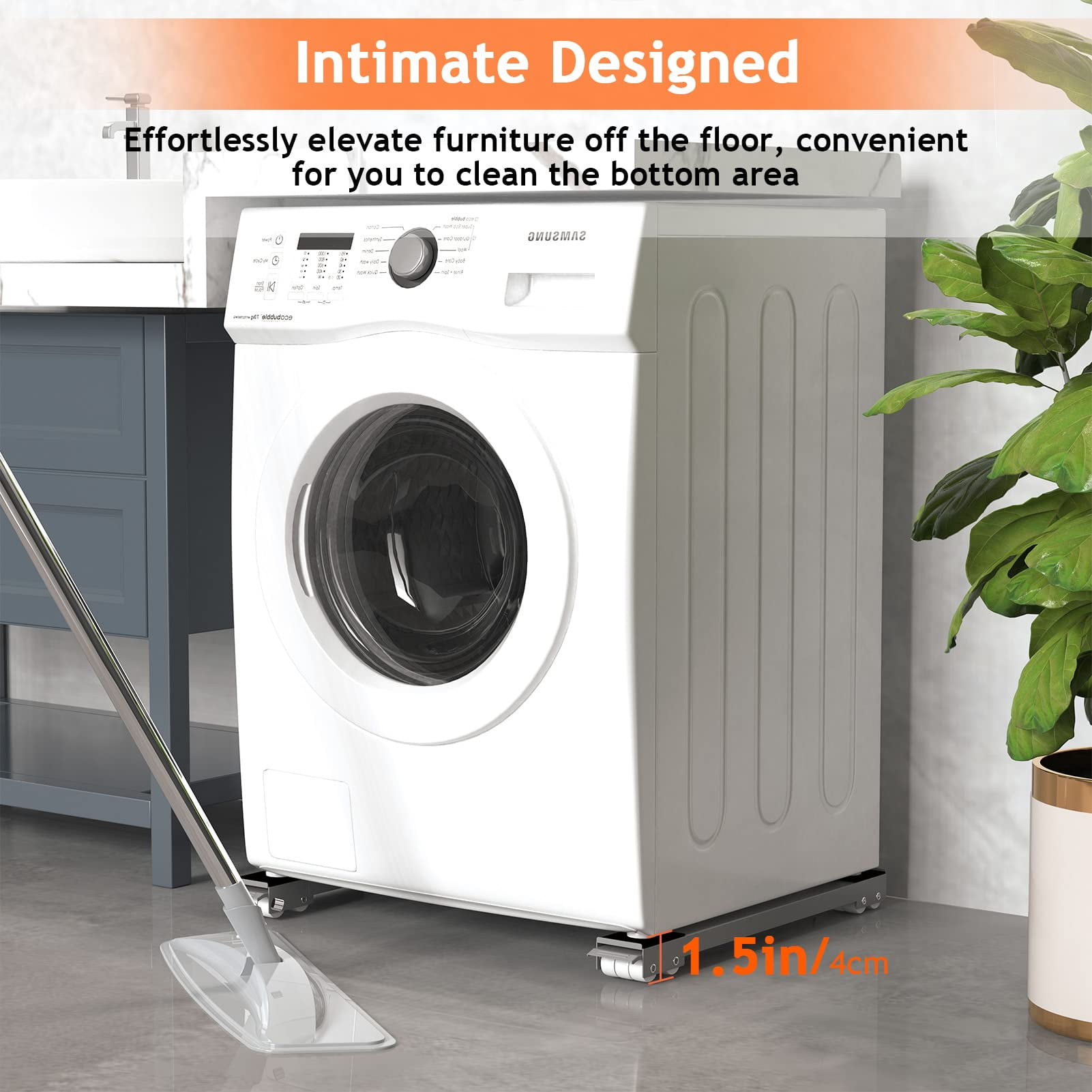 Appliance Mover Heavy Premium Appliance Moving Mat 300KG Load Bearing Detachable Double Row 24 Wheels Appliances Sliders