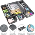 thumbnail image 2 of czcpp-Felt Drawer Organizer Tray, 8 Pack Shallow Desk Drawer Organizer, Save Desk Space Dividers Box for Office Gadgets and Jewelry Storage (Dark Gray), 2 of 4