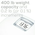 thumbnail image 3 of Beurer PS25 Personal Bathroom Scale, Smart & Accurate Body Weight Control, XL Scale with Illuminated LCD Display, High Precision Weighing, Timeless White Design, Quick Start, Batteries Included, 3 of 10