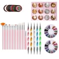 thumbnail image 1 of TZ-07 Professional Nail Art Tools Set - 15-Piece Kit with Painting Brushes, Dotting Tools, Foil Stickers, Rhinestones & Storage Tray, ABS Material, Compact 24.5x16x2cm Design, Lightweight 167g for, 1 of 7
