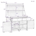 thumbnail image 5 of 65inch Garden Potting Bench Table, Fir Workstation with Storage Shelf, Drawer and Cabinet, Brown, 5 of 9