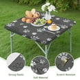 thumbnail image 4 of Grey Dog Paw Footprint Square Fitted Tablecloth with Elastic Edge,Square Table Cover,Washable Elastic Table Cover for Home Kitchen Party Decor 34"x34", 4 of 6