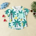 thumbnail image 4 of Winter Savings Clearance! Yievot Summer Toddler Baby Boy Girl Clothes Set Unisex Tree Printed Short Sleeved Pockets 2Pcs Boys Tops Shorts Outfits 0-3 Years, 4 of 7