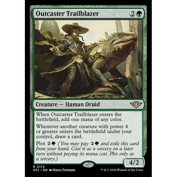 MtG Outlaws of Thunder Junction Rare Outcaster Trailblazer (FOIL) #173