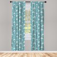 thumbnail image 4 of Ambesonne Party Window Curtains, Flying Storks, Each 28" W x 63" L, Vermilion White Blue, 4 of 4