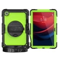 thumbnail image 2 of ELEHOLD Case for Lenovo Tab M11 11inch TB330FU TB330XU,Heavy Duty 3-Layer Protection Case Built-in Screen Protector 360° Rotating Kickstand Handstrap Shoulder Strap Shockproof Cover,Black+Green, 2 of 8