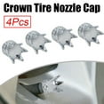 thumbnail image 4 of 4Pcs Krone Auto Reifen Ventilkappe Reifen Ventilschaftabdeckung J0B6 Luft X2U6, 4 of 9