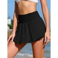 thumbnail image 3 of Anwell Womens High Waisted Swim Skirt Shorts Quick Dry Swimsuit Bottoms with Built-in Shorts, 3 of 7