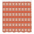 thumbnail image 3 of Ambesonne Ethnic Shower Curtain, Llama and Folk Motif Pattern, 69"Wx70"L, Burnt Sienna Brown, 3 of 5
