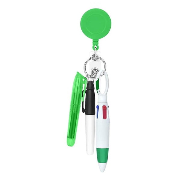 Bolígrafo multifunción retráctil para enfermeras, regalo para el Día de la Enfermera, suministros de oficina. verde
