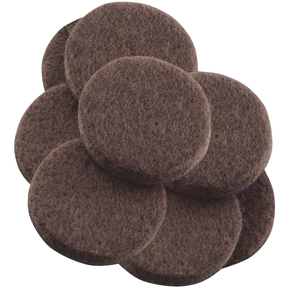 SelfStick Round Felt Pads, Brown, 11/2Inch
