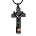 thumbnail image 2 of Forever in My Heart Birthstone Personalized Double Cross Urn Pendant Cremation Jewelry for Ashes Cross Ashes Keepsake, 2 of 8