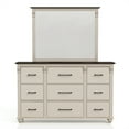 thumbnail image 3 of FOA Kanna 5pc White Wood Bedroom Set-King + 2 Nightstands + Dresser + Mirror, 3 of 17