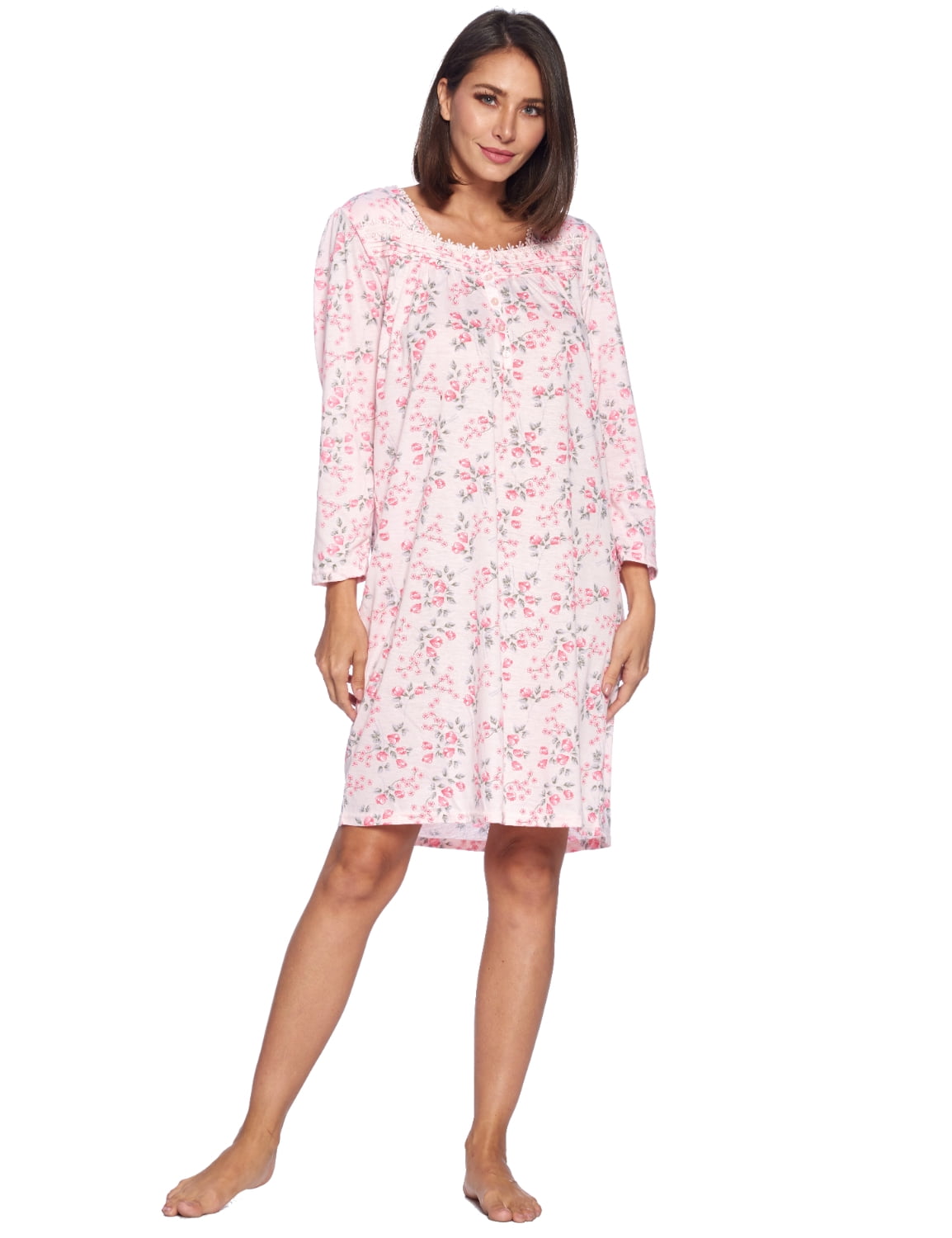 walmart women's long sleeve nightgowns