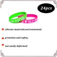 BignzwUra 24 PCS Soccer Motivational Silicone Wristbands Bracelets Bulk