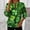A572 Multicolor, variant on St. Patrick's Day Sweatshirt for Women Striped Shamrock Graphic Quarter Zip Pullover Long Sleeve Loose Fit Soft Festive Holiday Clothes