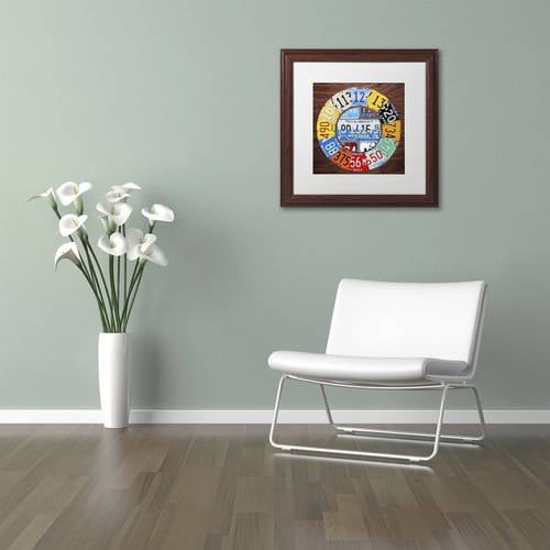 Trademark Fine Art 'Clock Square' Canvas Art by Design Turnpike, Black Matte, Wood Frame