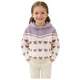 thumbnail image 2 of Blusa de manga larga con capucha para otoño e invierno. Suéter de punto para niña. Chaqueta con capucha en forma de corazón. Top de poliéster con bloques de color para niña., 2 of 8