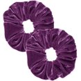 thumbnail image 1 of HSHDLDF 2 Pcs Chouchous Couleur Prune Grande Taille pour Femmes Bandes Élastiques pour Cheveux, 1 of 2