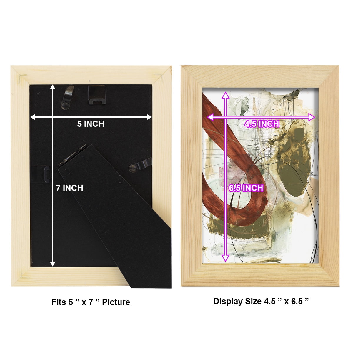 Rusted Loops I - Framed Print w/glass - Natural Wood