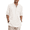 White, variant on Mens Cotton Linen Shirts Long Sleeve Collarless Henley Shirts Casual Kurta Indian Shirts with Pocket
