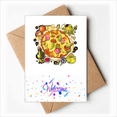 thumbnail image 1 of Vegetable Pizza Italy Foods Tea Welcome Back Greeting Cards Envelopes Blank, 1 of 3