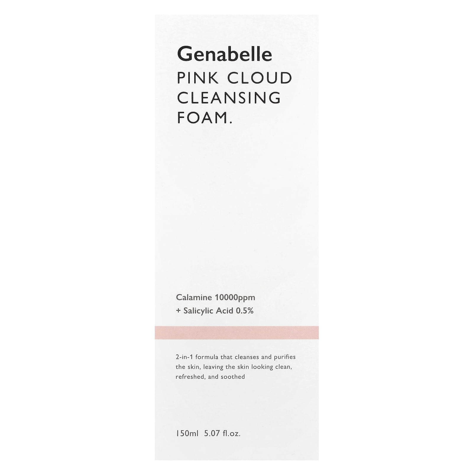 Genabelle Pink Cloud Cleansing Foam, 5.07 fl oz (150 ml)