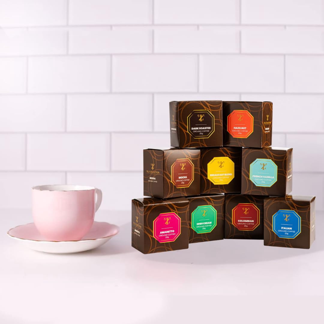 Coffee Gifts - Gourmet Coffee Gift Set, 9 Ground Coffee Assortment Gift Set, Coffee Sampler Gift Set, Tasting Kit, Gifts For Coffee Lovers, Ground Coffee Gift Basket, Gifts For Men And Women