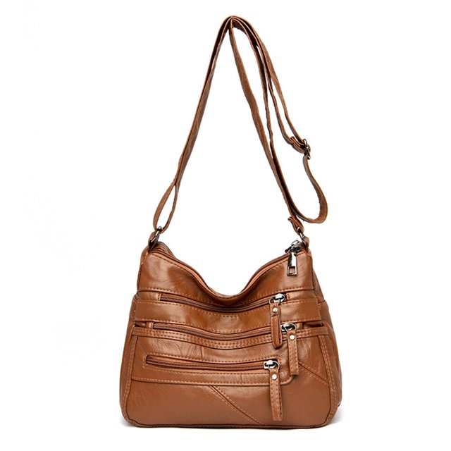 Bolso de lujo de cuero suave para mujer, bolsa de hombro cruzada de diseñador con muchos bolsillos, a la moda, 2021 Fivean unisex