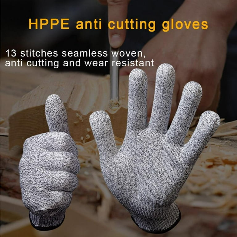 Sized Cut Resistant Work Gloves for Kitchen Use, Crafts, DIY, Garden and Yard Works Children Food Grade Kevlar Safety Gloves for Hand Protection from