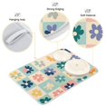 thumbnail image 3 of Yayeee Dish Drying Mat for Kitchen Counter 18"x24" Microfiber Absorbent Pad, Green Floral, 3 of 7