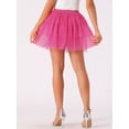 thumbnail image 4 of DARING DIVA Women Layered Ballet Bubble Mesh Puffy Mini Tulle Skirt XL Hot Pink, 4 of 6