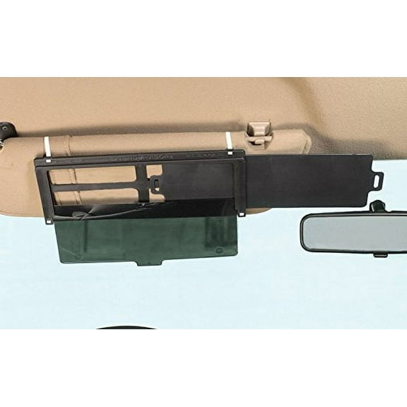 D.W. - Extend a Visor Right Left Slide Windshield Tinted UV Block Reduce Eyestrain - Black Set of 2