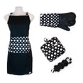 thumbnail image 4 of Le Chef  4-piece Dot Apron Set RED AND BLACK, 4 of 4
