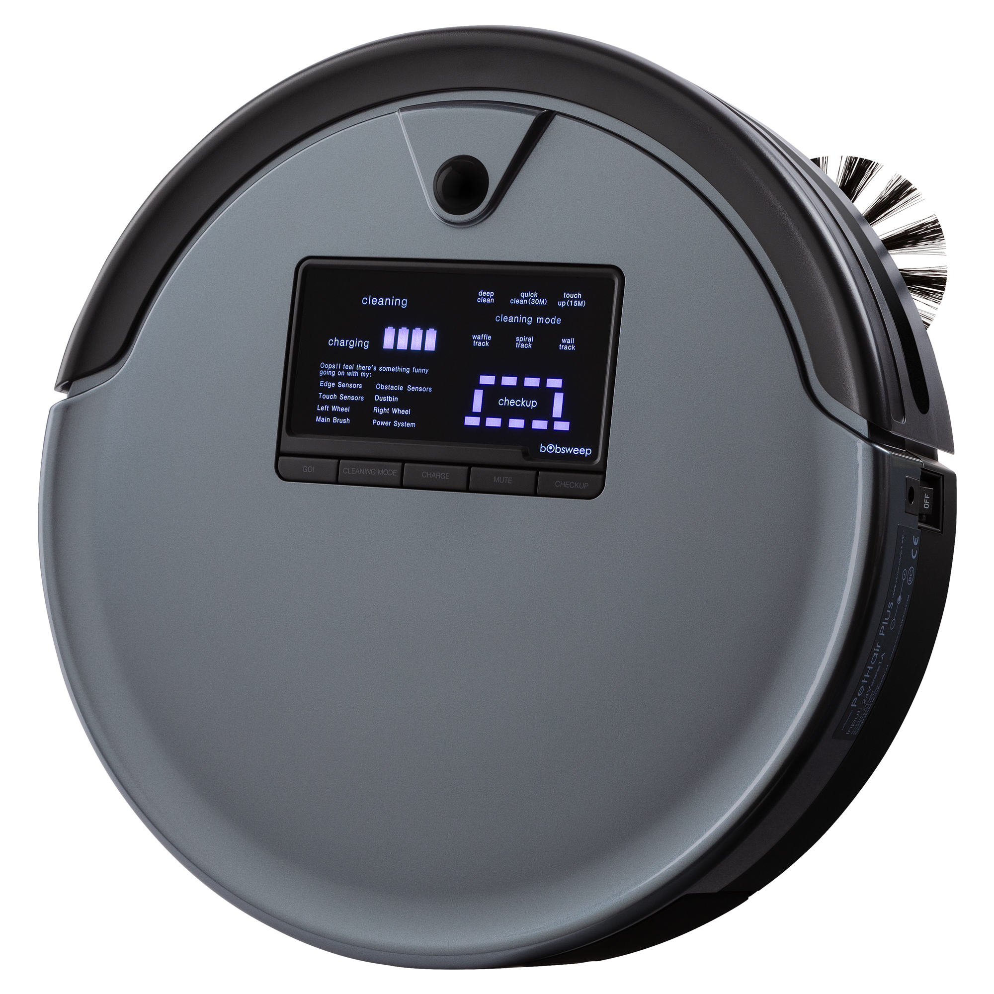 Bobsweep Pet Hair Plus Robotic Vacuum Cleaner and Mop, Charcoal - image 2 of 8