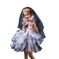 thumbnail image 1 of SAYOO Disfraz de novia fantasma para niñas, vestido de tutú de novia zombie de lujo con juego de velo de novia SAYOO Moda, 1 of 9