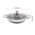 thumbnail image 3 of 14 Inch Non-Stick Stainless Steel Skillet - With Lid, Multi-Use Paella & Frying/Cooking Pan, 3 of 15
