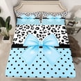 thumbnail image 2 of Castle Fairy Dreamy Bowtie Queen Sheet Sets for Teenagers Female Men,Leopard Print Bed Set, 2 of 7