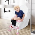 thumbnail image 5 of BRINJOY Potty Training Seat with Step Stool Ladder, Foldable Toddler Potty Seat for Toilet with Splash Guard, Cushioned Seat, and Anti-Slip Pad for Girls & Boys (Pink), 5 of 8