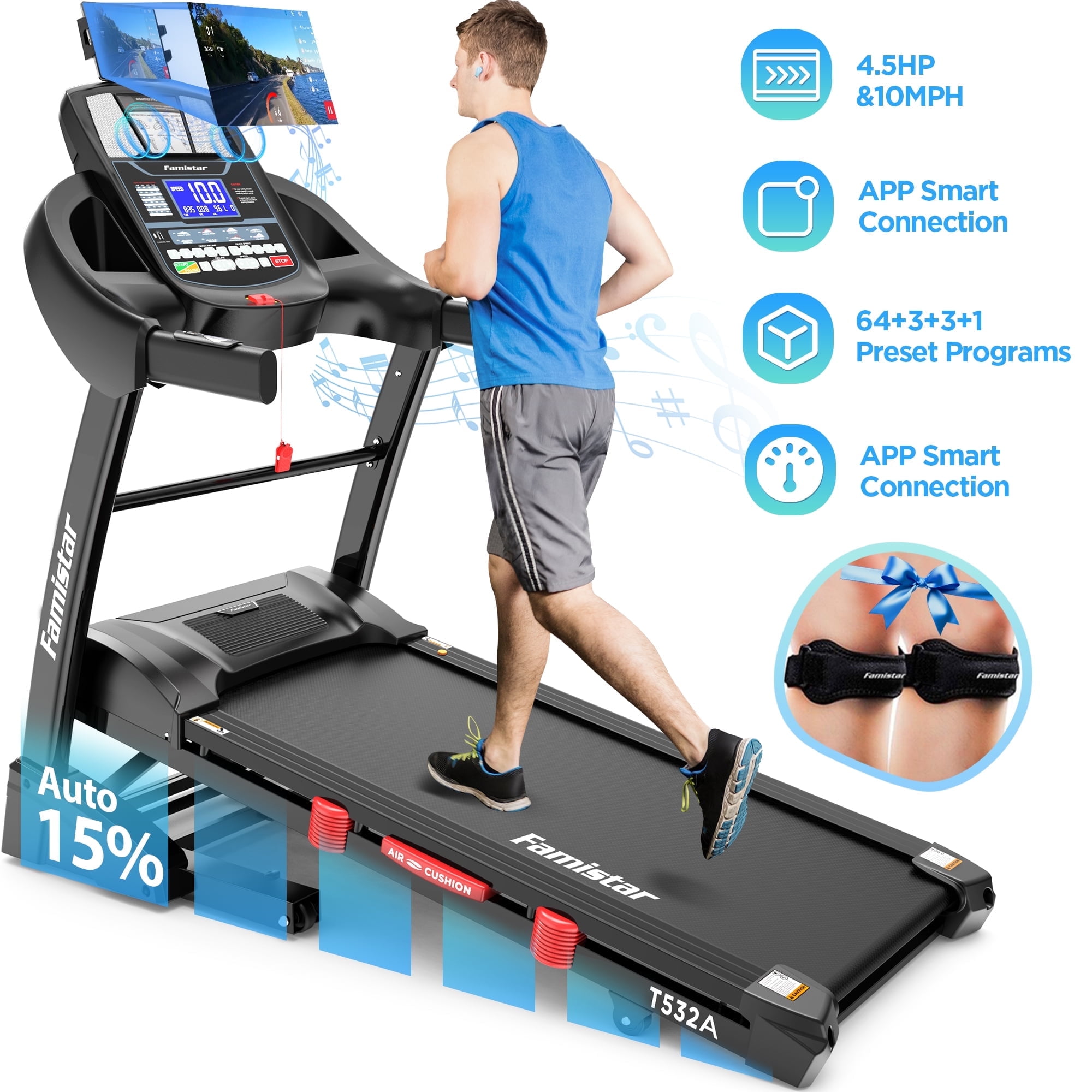 Treadmill Reviews Famistar M7 Plus Electric Folding Treadmill - Main Image