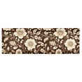 thumbnail image 6 of Yayeee Kitchen Valance Rod Pocket 54" x 18" Living Room Window Curtain, Brown Floral, 6 of 6