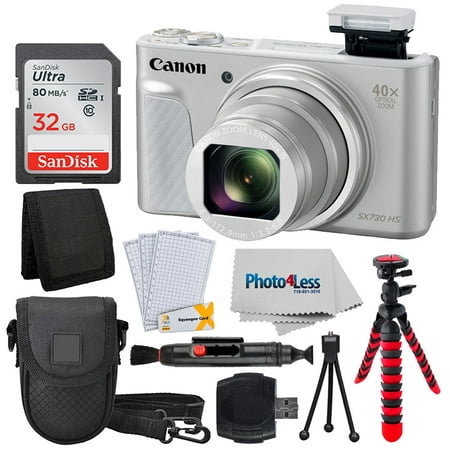 Canon PowerShot SX730 HS Digital Camera (Silver) + 32GB Value